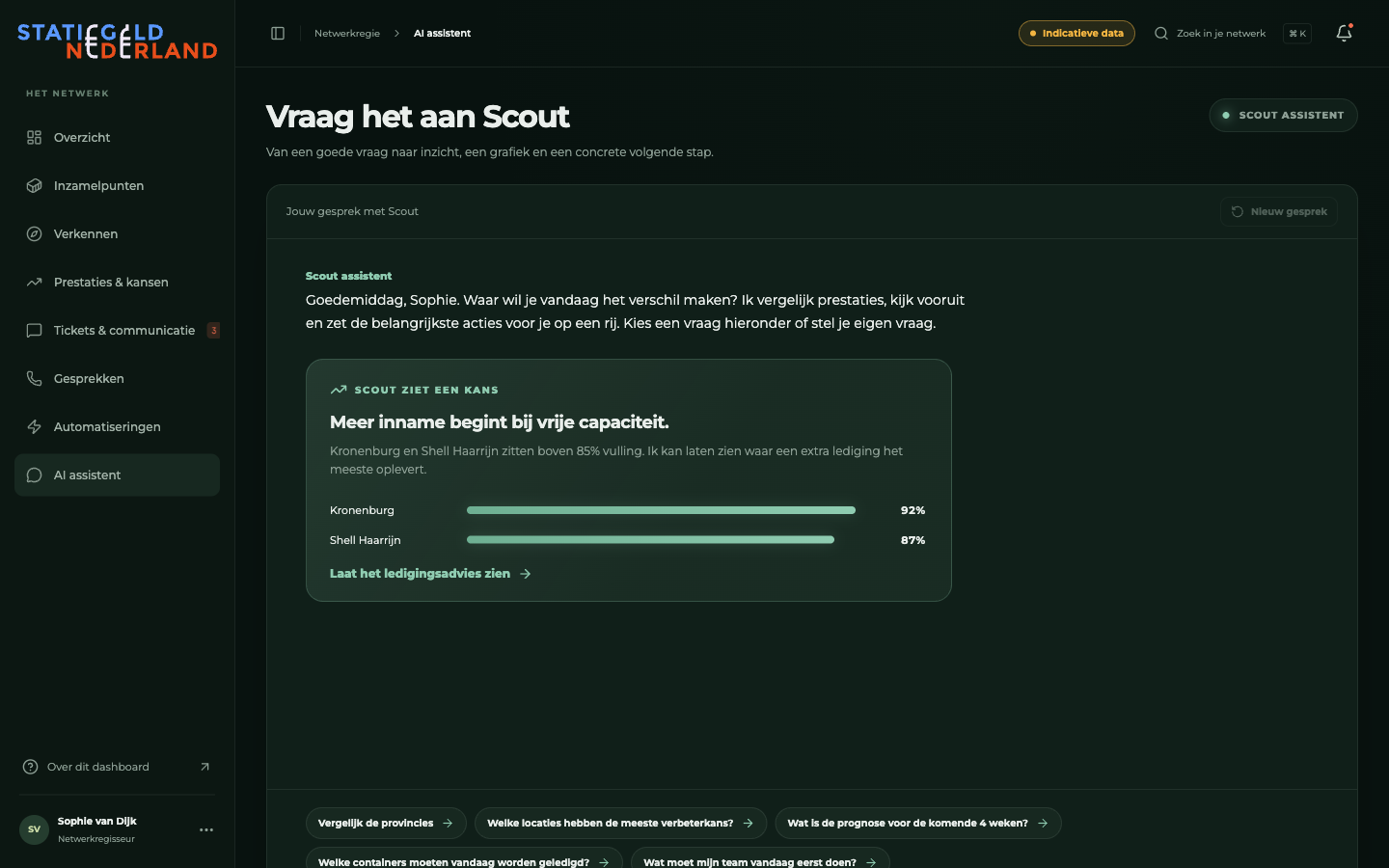 De AI assistent bij de start
